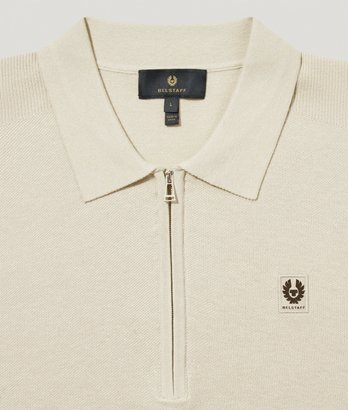 Drift Knitted Polo - Beige