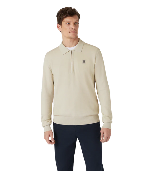 Drift Knitted Polo - Beige