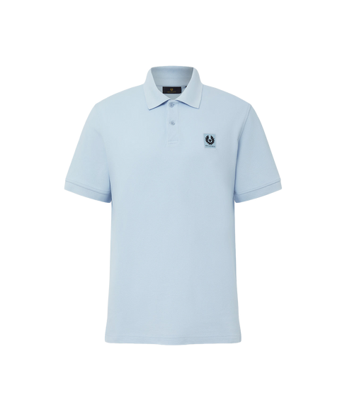 Cotton Pique Polo Shirt - Sky Blue