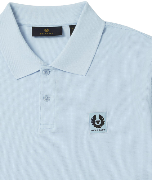 Cotton Pique Polo Shirt - Sky Blue