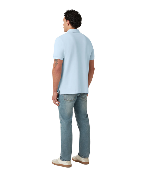 Cotton Pique Polo Shirt - Sky Blue