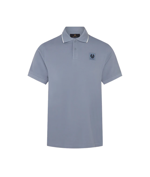 Tipped Polo - Blue