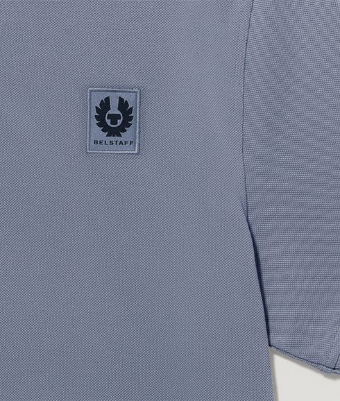 Tipped Polo - Blue