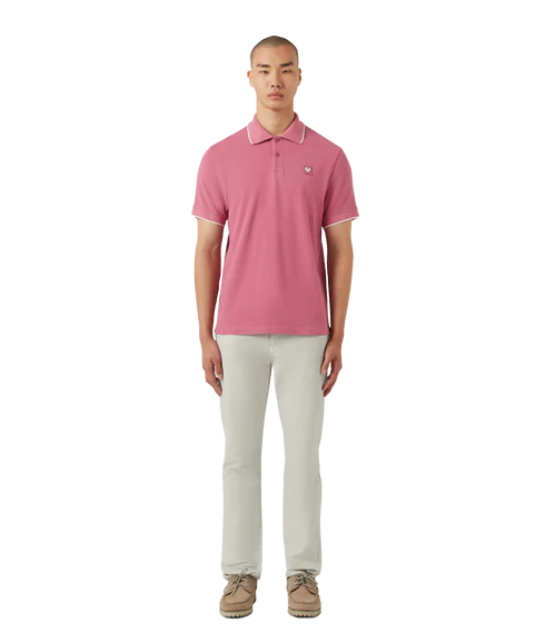 Tipped Polo - Magenta