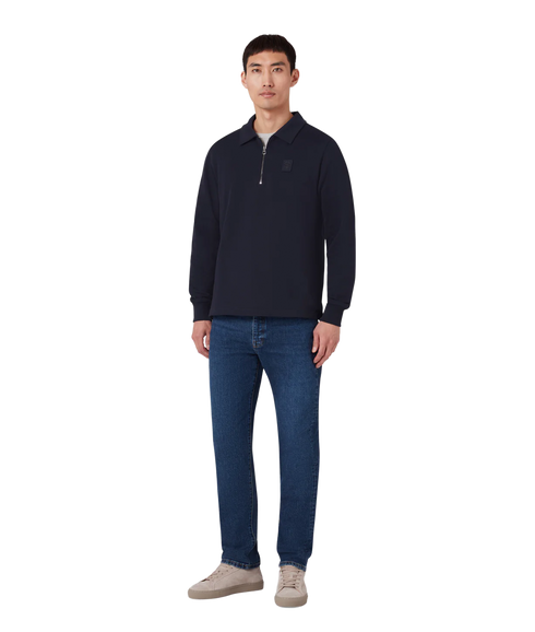 Curator Collared Sweatshirt Dark Ink
