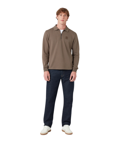 Curator Collared Sweatshirt Major Brown