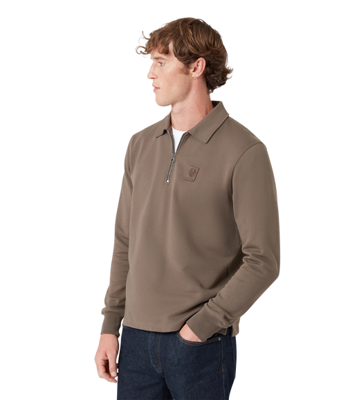 Curator Collared Sweatshirt Major Brown