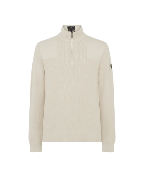Commander Quarter Zip Jumper Silver Birch