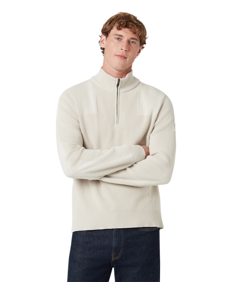 Commander Quarter Zip Jumper Silver Birch
