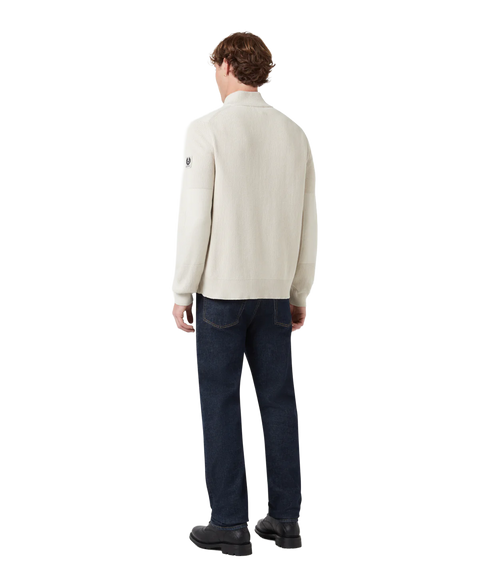 Commander Quarter Zip Jumper Silver Birch