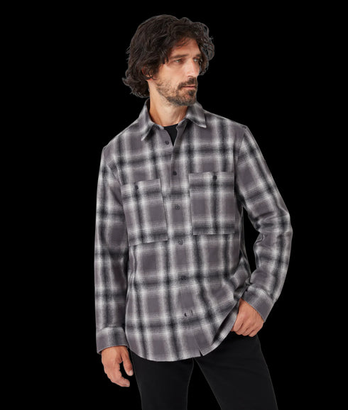 Outpost Flannel Shirt Black/Tornado Grey/Cement Grey