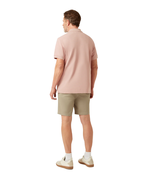 Cotton Pique Polo Shirt - Dusk Pink