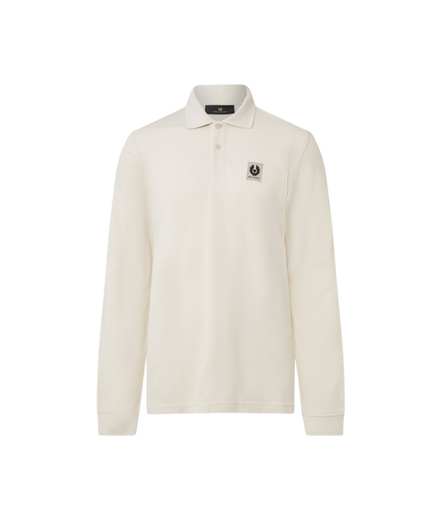 Long Sleeved Polo - Silver Birch