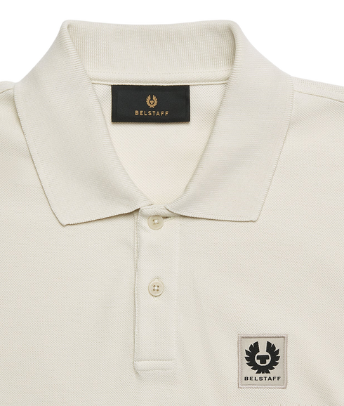 Long Sleeved Polo - Silver Birch