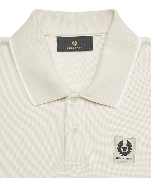 Tipped Polo - Silver Birch