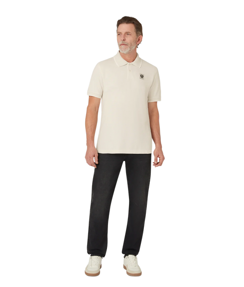 Tipped Polo - Silver Birch