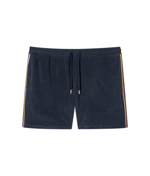Men Short Towel Stripe - Inky Blue