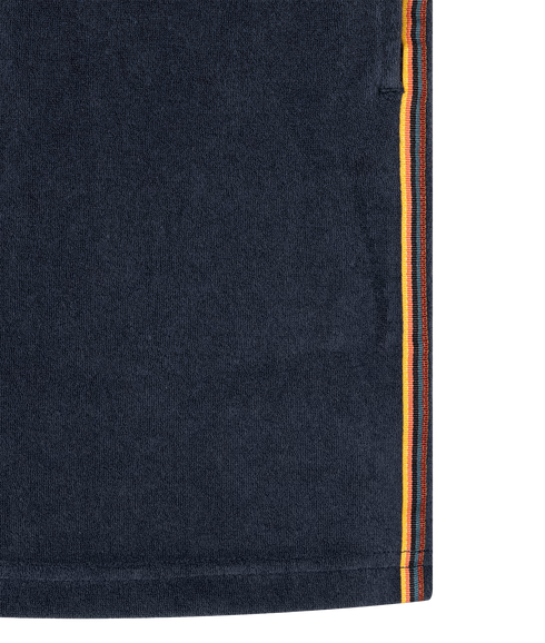 Men Short Towel Stripe - Inky Blue