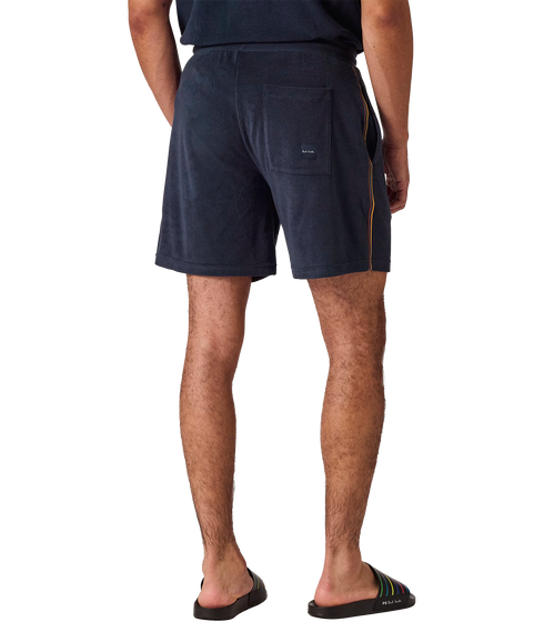 Men Short Towel Stripe - Inky Blue