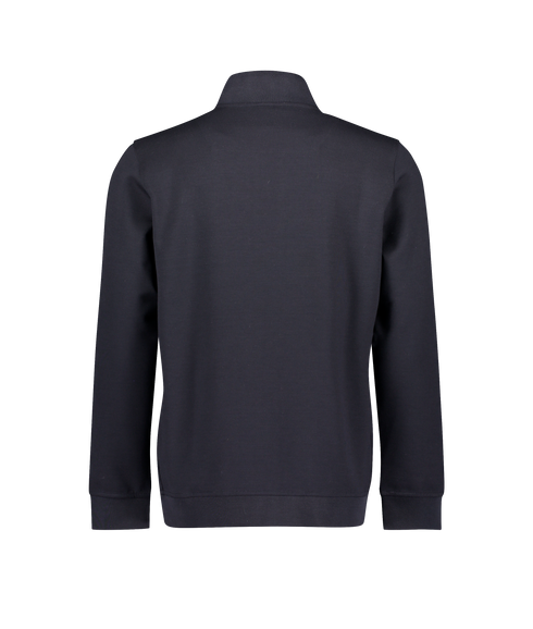 Ellis Button Neck Lux Jersey Sweat - Navy
