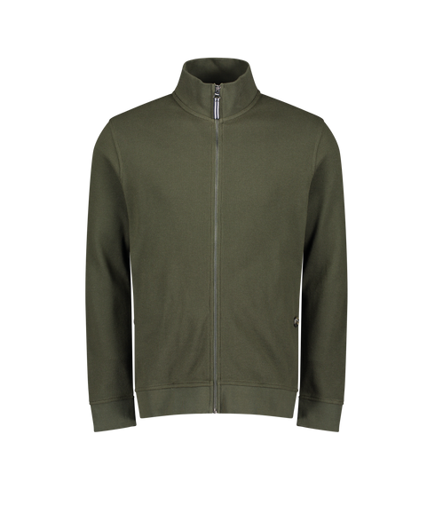 Amonwoods Waffle Zip Through Knit - Green