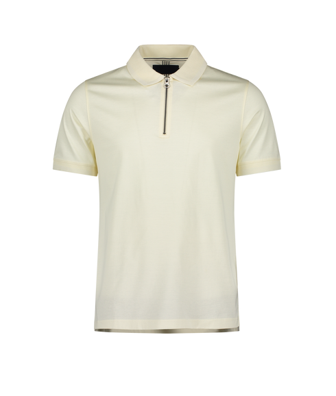 Regal Zip Neck Polo SS - Cream