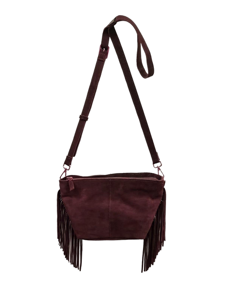 Kingston Tassle Cross Body Bag - Plum