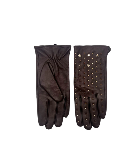 Tishan Studded Glove - Chocolate