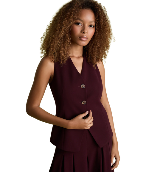 Tailored Waistcoat - Burgundy