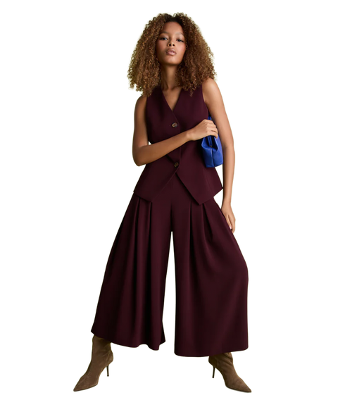 Tailored Waistcoat - Burgundy