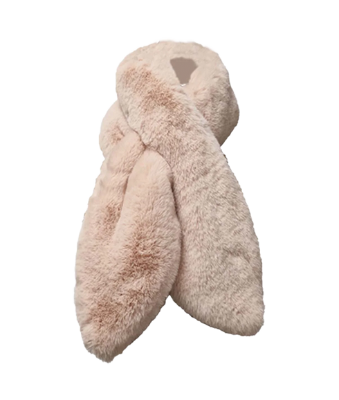 Cate Faux Fur Scarf - Blush