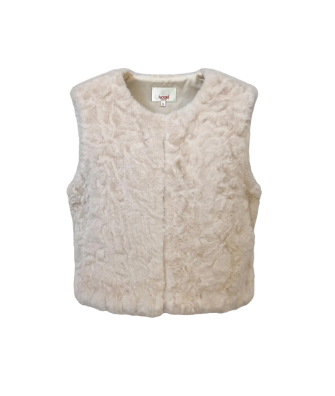 Edelweiss Faux Fur Gilet - Cream