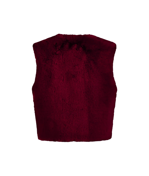 Edelweiss Faux Fur Gilet - Plum