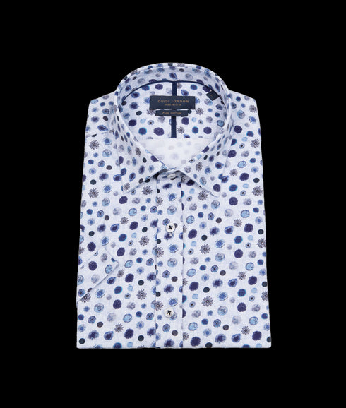 Floral Spot Shirt - Blue