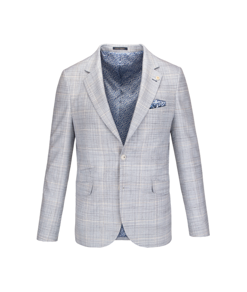 Fine Check Jacket - Sky