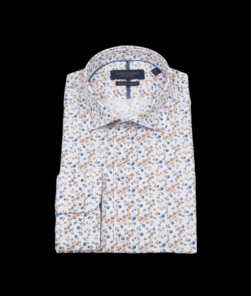 Small Leaf and Stem Print Shirt - Multi