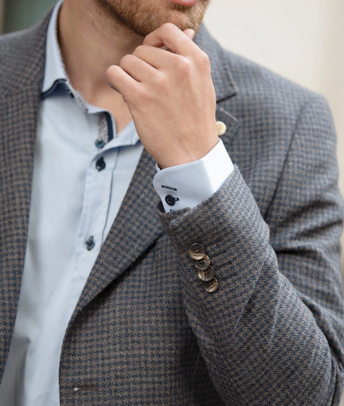 Modern Wool Blend Jacket - Grey