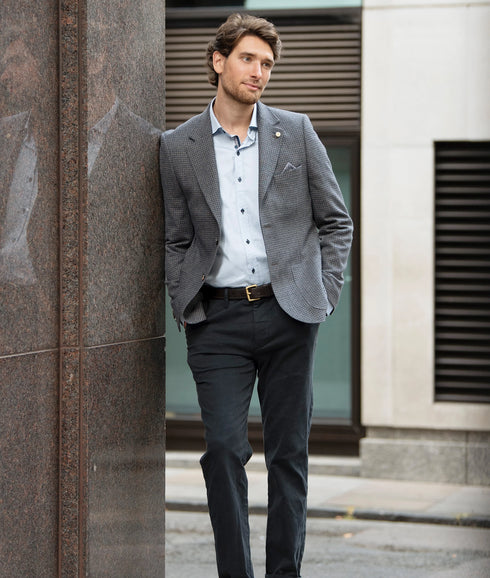 Modern Wool Blend Jacket - Grey