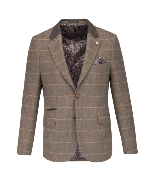 Herringbone Check Jacket - Green