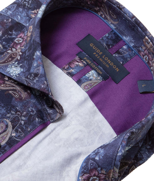 Paisley Floral Long Sleeve Shirt - Multi