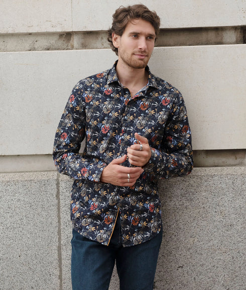 Long Sleeve Leafy Shirt - Multi