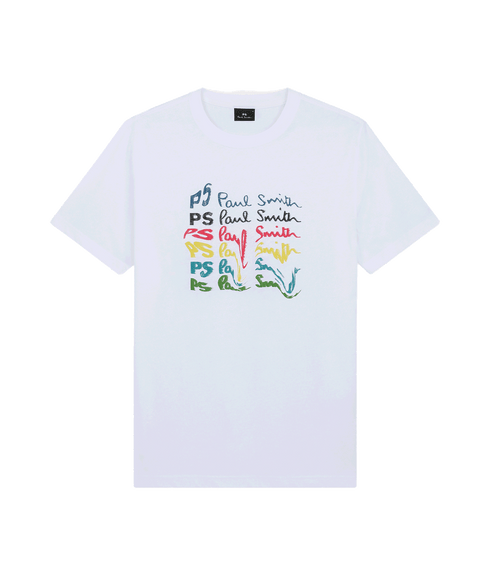 Painted Bunny' Print T-Shirt - White