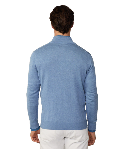 Cotton Silk Hzip - Sea Blue