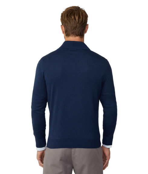 Cotton Silk Hzip - Ink Blue