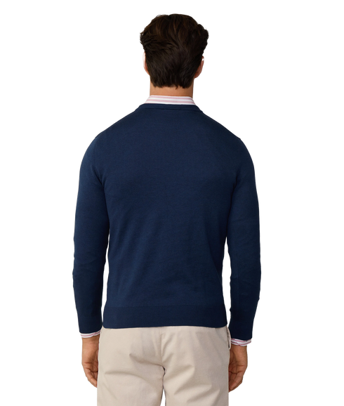 Cotton Silk Crew - Ink Blue