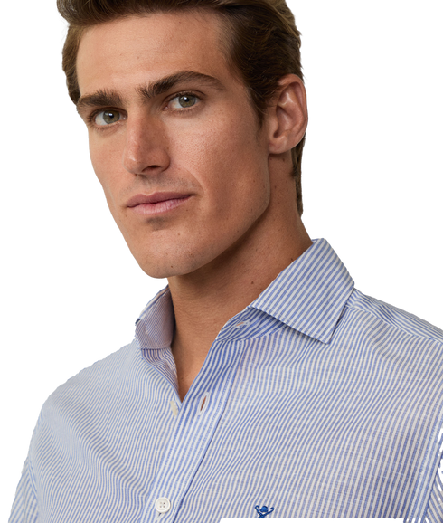 Linen Bengel Stripe - Sky Blue