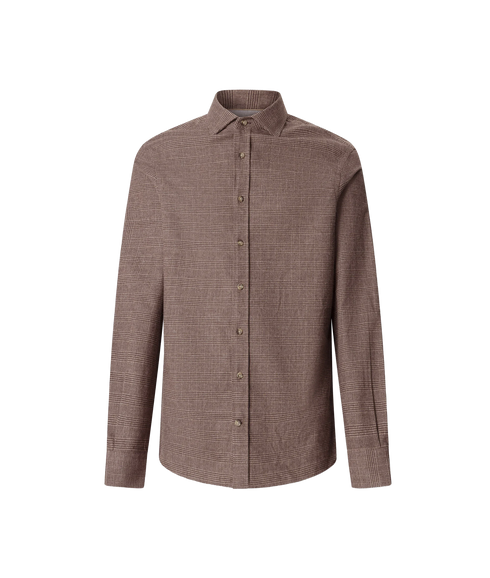 Brushed Glencheck - Camel Brown