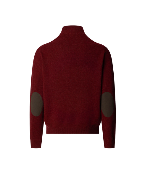 Lambswool Hzip - Burgundy