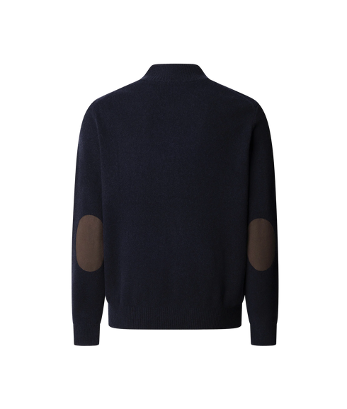 Lambswool Hzip - Midnight Blue