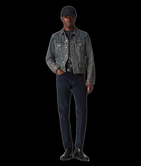 Tapered-Fit Organic Corduroy Trousers - Navy